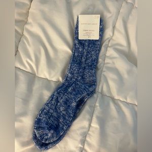 American Eagle Heather Blue Crew Socks